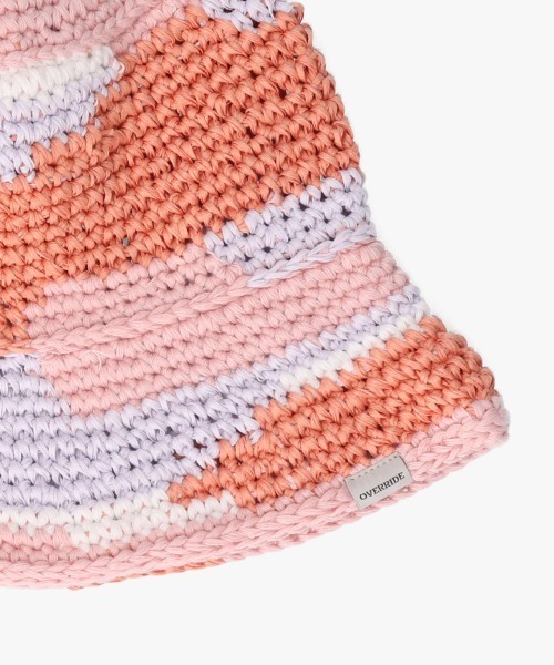 OVERRIDE(オーバーライド)の「OVERRIDE OGC MULTICOLOR KNIT HAT / オーバーライド(ハット・メンズ・ピンク/ブラウン/イエロー・58cm)」の8枚目の写真