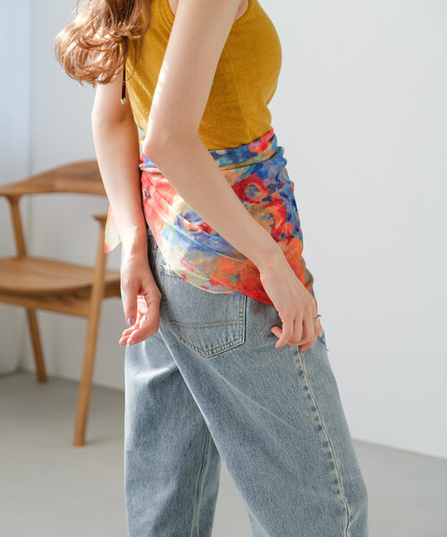 Kastane（カスタネ）の「マルチスカーフ（バンダナ/スカーフ・レディース・ダークブルー/オレンジ/ブルー・FREE）」の16枚目の写真