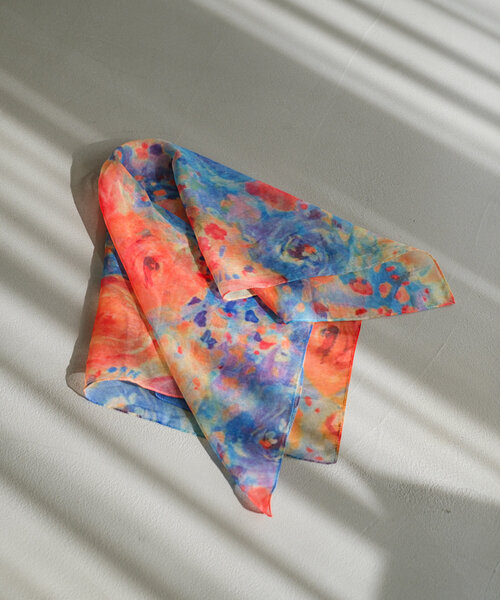 Kastane（カスタネ）の「マルチスカーフ（バンダナ/スカーフ・レディース・ダークブルー/オレンジ/ブルー・FREE）」の17枚目の写真