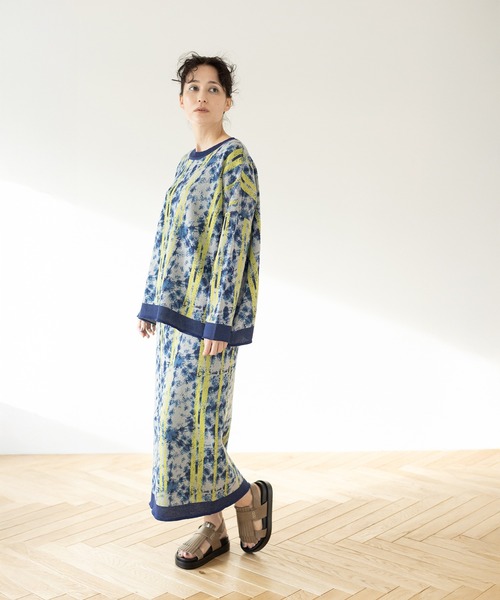 OSMOSIS（オズモーシス）の「ジャガードニットスカート（スカート・レディース・ベージュ/グレイッシュベージュ/ネイビー・ONE SIZE）」の5枚目の写真