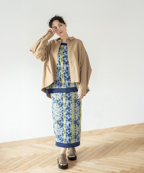 OSMOSIS（オズモーシス）の「ジャガードニットスカート（スカート・レディース・ベージュ/グレイッシュベージュ/ネイビー・ONE SIZE）」の7枚目の写真