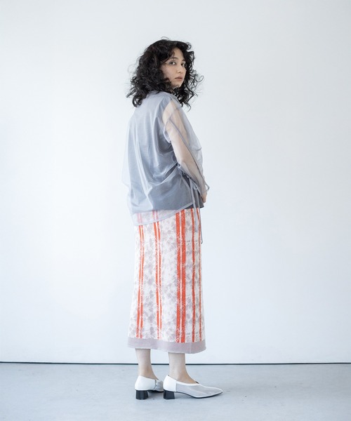 OSMOSIS（オズモーシス）の「ジャガードニットスカート（スカート・レディース・ベージュ/グレイッシュベージュ/ネイビー・ONE SIZE）」の11枚目の写真