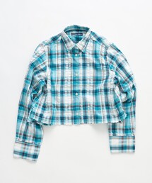 NAUTICA JEANS CO./ノーティカジーンズ シアサッカーチェック カットオフシャツ