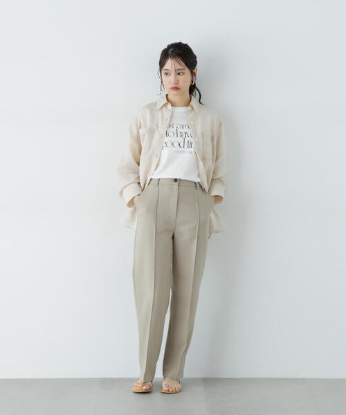 N.（N. Natural Beauty Basic）（エヌエヌナチュラルビューティーベーシック）の「シアーストライプシャツ（シャツ/ブラウス・レディース・ブルー/ピンク/グレー/ベージュ・MEDIUM）」の17枚目の写真