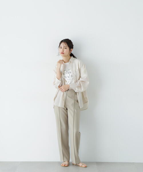 N.（N. Natural Beauty Basic）（エヌエヌナチュラルビューティーベーシック）の「シアーストライプシャツ（シャツ/ブラウス・レディース・ブルー/ピンク/グレー/ベージュ・MEDIUM）」の19枚目の写真