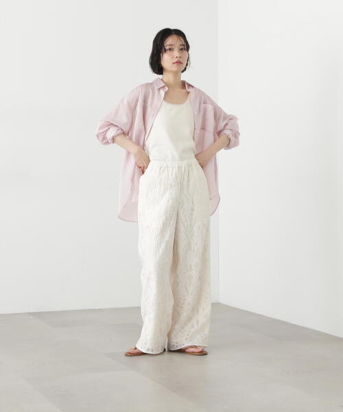 N.（N. Natural Beauty Basic）（エヌエヌナチュラルビューティーベーシック）の「シアーストライプシャツ（シャツ/ブラウス・レディース・ブルー/ピンク/グレー/ベージュ・MEDIUM）」の22枚目の写真