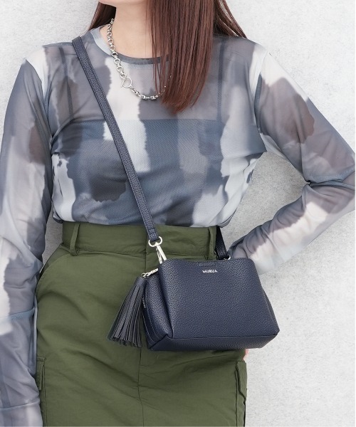 MURUA（ムルーア）の「【MURUA/ムルーア】 TASSEL SERIES　ミニショルダーバッグ（ショルダーバッグ・レディース・ライトグレー/ブラック/ネイビー・FREE）」の3枚目の写真