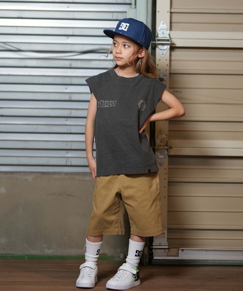 ELEMENT（エレメント）の「ELEMENT/エレメント TAG 3 NO SLEEVE YOUTH キッズ タンクトップ BF02E-355（タンクトップ・キッズ・ホワイト/スミクロ・130cm/140cm/150cm/160cm）」の5枚目の写真