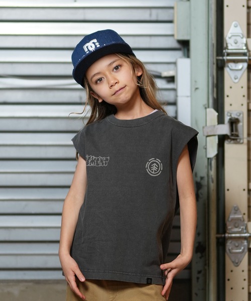 ELEMENT（エレメント）の「ELEMENT/エレメント TAG 3 NO SLEEVE YOUTH キッズ タンクトップ BF02E-355（タンクトップ・キッズ・ホワイト/スミクロ・130cm/140cm/150cm/160cm）」の4枚目の写真