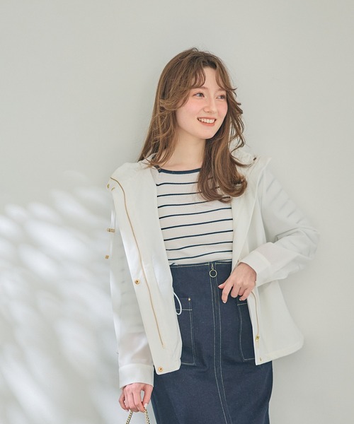 12Twelve Agenda（トゥエルブ　アジェンダ）の「ペプラムマウンテンパーカー（マウンテンパーカー・レディース・オフホワイト/チャコールグレー/ネイビー・M）」の10枚目の写真