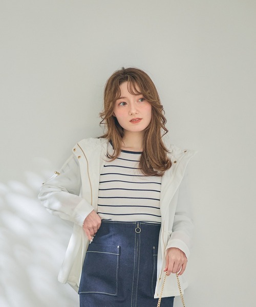 12Twelve Agenda（トゥエルブ　アジェンダ）の「ペプラムマウンテンパーカー（マウンテンパーカー・レディース・オフホワイト/チャコールグレー/ネイビー・M）」の11枚目の写真