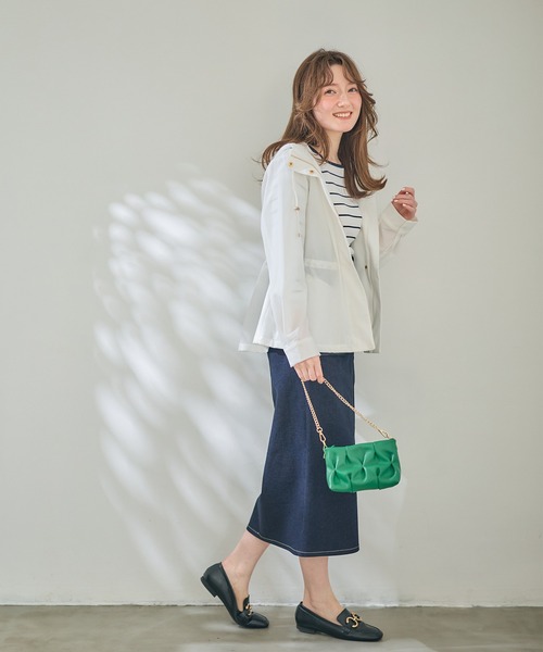 12Twelve Agenda（トゥエルブ　アジェンダ）の「ペプラムマウンテンパーカー（マウンテンパーカー・レディース・オフホワイト/チャコールグレー/ネイビー・M）」の19枚目の写真