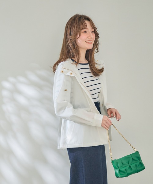 12Twelve Agenda（トゥエルブ　アジェンダ）の「ペプラムマウンテンパーカー（マウンテンパーカー・レディース・オフホワイト/チャコールグレー/ネイビー・M）」の12枚目の写真