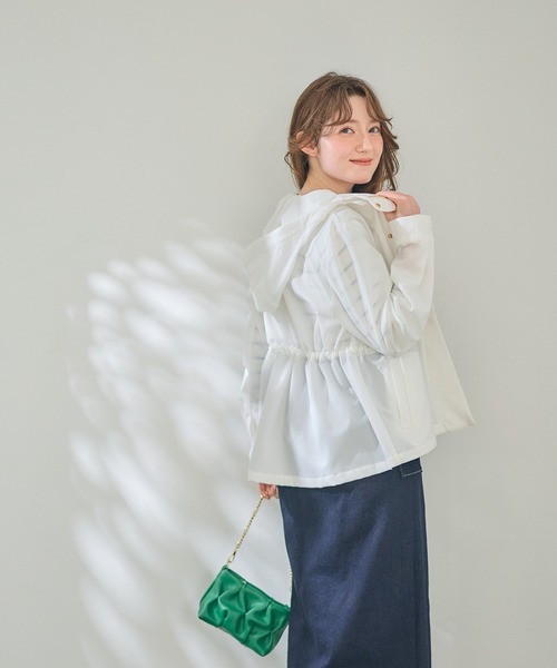 12Twelve Agenda（トゥエルブ　アジェンダ）の「ペプラムマウンテンパーカー（マウンテンパーカー・レディース・オフホワイト/チャコールグレー/ネイビー・M）」の16枚目の写真