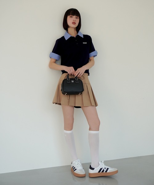 ハーフスリーブダブルカラーニット（ニット/セーター）｜EIMY