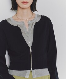 レイヤードWカーデトップス｜細見え/秋服/冬服