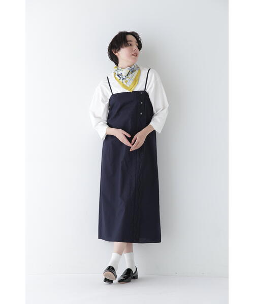 human woman（ヒューマンウーマン）の「◆ヴィンテージ風レースノースリワンピース（ワンピース・レディース・ホワイト/ネイビー・MEDIUM）」の22枚目の写真