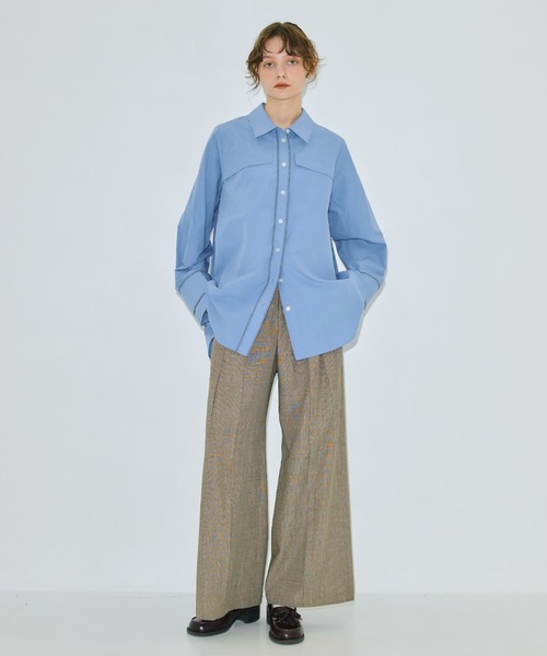 PUBLIC TOKYO（パブリックトウキョウ）の「クラフトステッチオーバーシャツ（シャツ/ブラウス・レディース・ピンク/ブルー/ライトイエロー・FREE）」の22枚目の写真