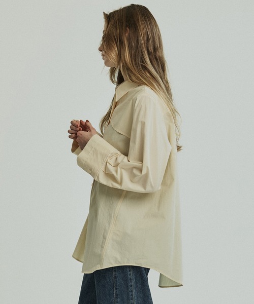 PUBLIC TOKYO（パブリックトウキョウ）の「クラフトステッチオーバーシャツ（シャツ/ブラウス・レディース・ピンク/ブルー/ライトイエロー・FREE）」の17枚目の写真