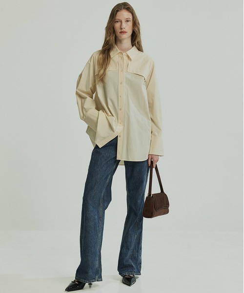 PUBLIC TOKYO（パブリックトウキョウ）の「クラフトステッチオーバーシャツ（シャツ/ブラウス・レディース・ピンク/ブルー/ライトイエロー・FREE）」の14枚目の写真