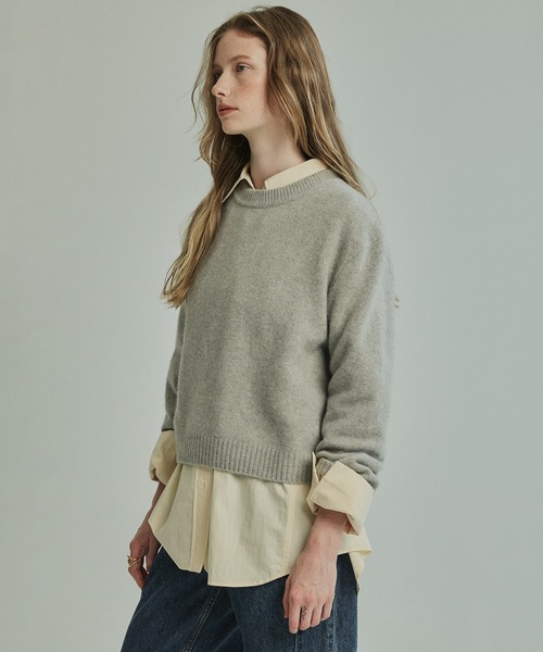 PUBLIC TOKYO（パブリックトウキョウ）の「クラフトステッチオーバーシャツ（シャツ/ブラウス・レディース・ピンク/ブルー/ライトイエロー・FREE）」の6枚目の写真