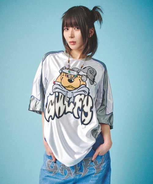 GALFY(ガルフィー)の「GALFY-闇に争いしサイバーTee(Tシャツ/カットソー・メンズ・シルバー/ブラック/ホワイト・L/XL)」の5枚目の写真