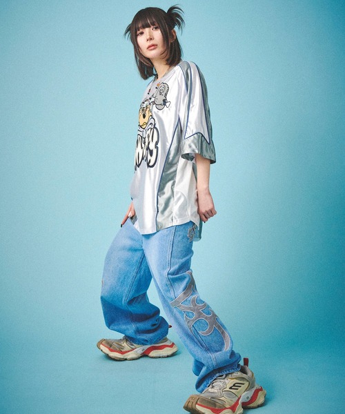 GALFY(ガルフィー)の「GALFY-闇に争いしサイバーTee(Tシャツ/カットソー・メンズ・シルバー/ブラック/ホワイト・L/XL)」の10枚目の写真