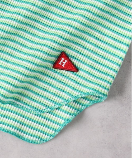 Right-on（ライトオン）の「【Healthknit】ボーダーワッフルスリーブ（タンクトップ・レディース・ブルー/ブラウン/グリーン・M/L）」の9枚目の写真