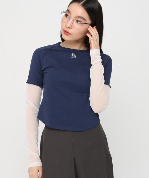 tシャツ AMES WORLDWIDE／レースブロックロングスリーブ レディース AMES WORLDWIDE／レースブロックロングスリーブ（Tシャツ