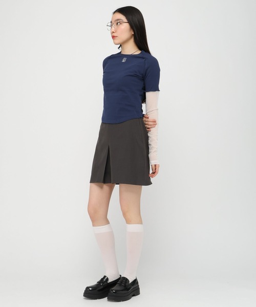 AMESWORLDWIDE（アメスワールドワイド）の「AMES WORLDWIDE／レースブロックロングスリーブ（Tシャツ/カットソー・レディース・クリーム/ブルー/ブラック・FREE）」の11枚目の写真