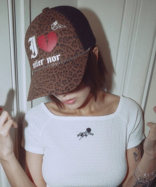 A'GEM/9 × .kom『VARZAR/バザール』Stud logo over fit ball cap
