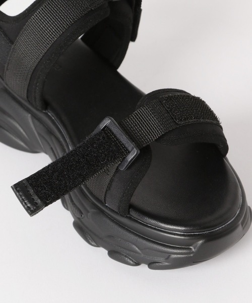 【未使用】que shoes＊サンダル(黒×黒ソール) 20_000000021662.jpg?1680848794
