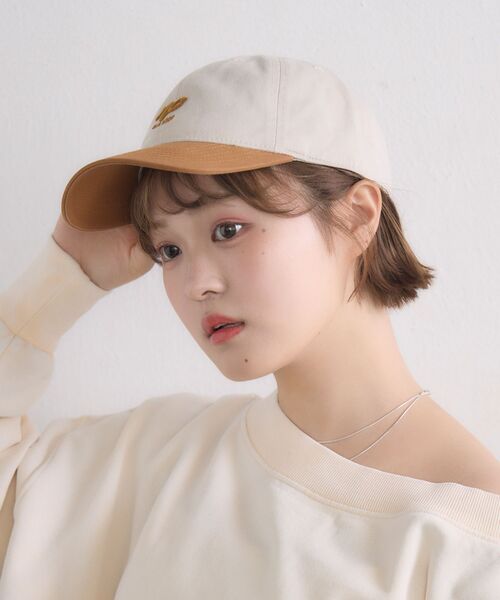 casita(RETRO GIRL)(カシータ)の「バイカラーキャップ(キャップ・レディース・ブラック/オフホワイト・ONE SIZE)」の16枚目の写真