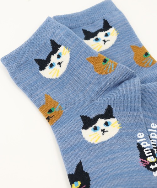 stample（スタンプル）の「ネコばっかり　ショートソックス 【3足セット】（ソックス/靴下・キッズ・A・S/L/LL/M）」の5枚目の写真