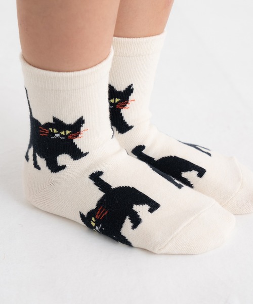 stample（スタンプル）の「ネコばっかり　ショートソックス 【3足セット】（ソックス/靴下・キッズ・A・S/L/LL/M）」の2枚目の写真