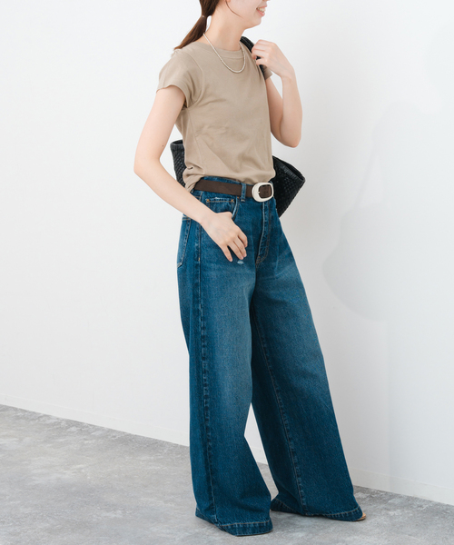 Spick & Span(スピックアンドスパン)の「コンパクトキャップスリーブTEE(Tシャツ/カットソー・レディース・ブラック/ホワイト/ベージュ・FREE)」の22枚目の写真