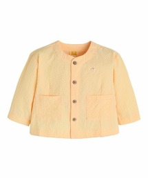 ノーカラージャケット（イエロー/黄色系）ファッション通販