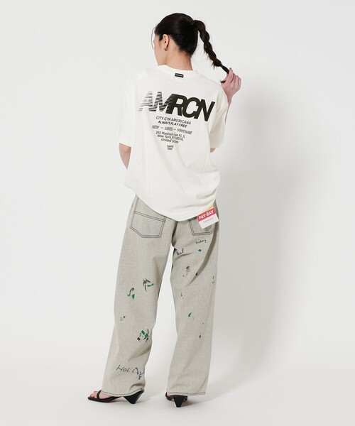 AMERICANA tシャツ 「Americana」ロゴプリント Tシャツ