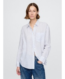 GAP リネン100% フード付きプルオーバー GAP（ギャップ）の「リネン100％ オーバーサイズシャツ（シャツ
