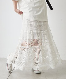 【清涼感抜群◎】カギ針ロングスカート