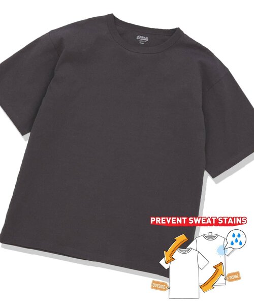 JOURNAL STANDARD（ジャーナルスタンダード）の「US コットン 14S 汗染み 防止 無地Tシャツ（Tシャツ/カットソー・メンズ・ホワイト/ライトグレー/サックスブルー/オレンジ/ホワイト系その他/ブラック系その他・SMALL/MEDIUM/LARGE/X-LARGE）」の3枚目の写真