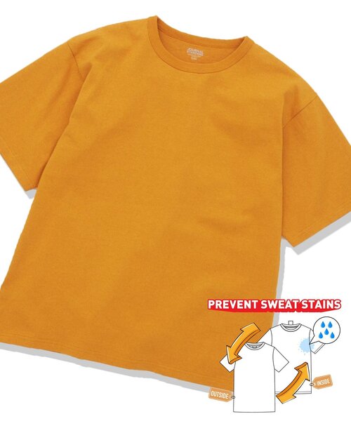 JOURNAL STANDARD（ジャーナルスタンダード）の「US コットン 14S 汗染み 防止 無地Tシャツ（Tシャツ/カットソー・メンズ・ホワイト/ライトグレー/サックスブルー/オレンジ/ホワイト系その他/ブラック系その他・SMALL/MEDIUM/LARGE/X-LARGE）」の6枚目の写真