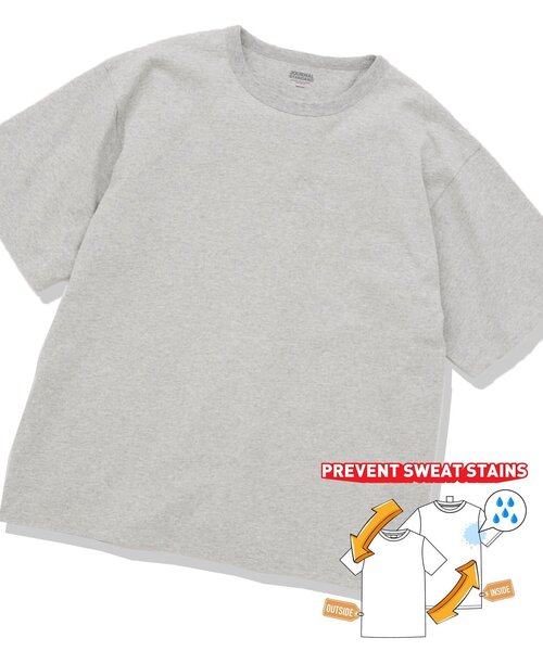 JOURNAL STANDARD（ジャーナルスタンダード）の「US コットン 14S 汗染み 防止 無地Tシャツ（Tシャツ/カットソー・メンズ・ホワイト/ライトグレー/サックスブルー/オレンジ/ホワイト系その他/ブラック系その他・SMALL/MEDIUM/LARGE/X-LARGE）」の4枚目の写真