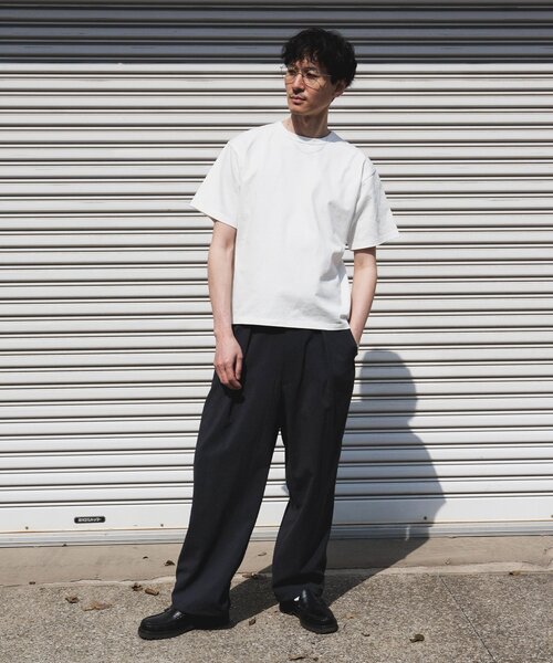 JOURNAL STANDARD（ジャーナルスタンダード）の「US コットン 14S 汗染み 防止 無地Tシャツ（Tシャツ/カットソー・メンズ・ホワイト/ライトグレー/サックスブルー/オレンジ/ホワイト系その他/ブラック系その他・SMALL/MEDIUM/LARGE/X-LARGE）」の7枚目の写真