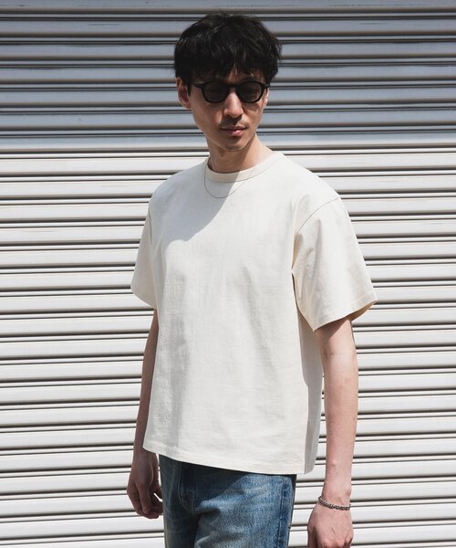 JOURNAL STANDARD（ジャーナルスタンダード）の「US コットン 14S 汗染み 防止 無地Tシャツ（Tシャツ/カットソー・メンズ・ホワイト/ライトグレー/サックスブルー/オレンジ/ホワイト系その他/ブラック系その他・SMALL/MEDIUM/LARGE/X-LARGE）」の11枚目の写真
