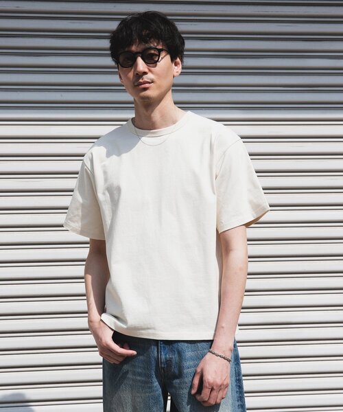 JOURNAL STANDARD（ジャーナルスタンダード）の「US コットン 14S 汗染み 防止 無地Tシャツ（Tシャツ/カットソー・メンズ・ホワイト/ライトグレー/サックスブルー/オレンジ/ホワイト系その他/ブラック系その他・SMALL/MEDIUM/LARGE/X-LARGE）」の13枚目の写真
