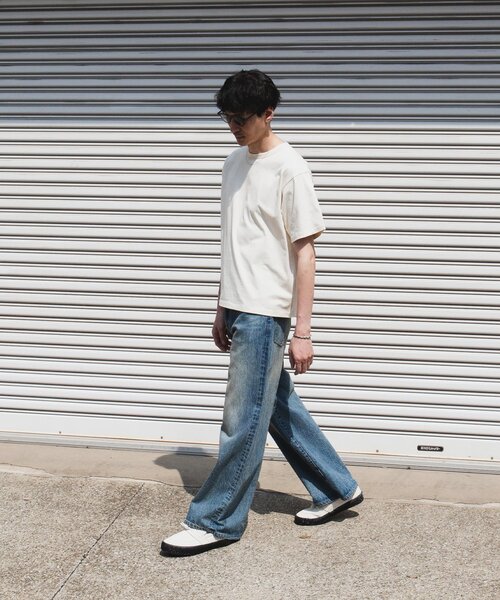 JOURNAL STANDARD（ジャーナルスタンダード）の「US コットン 14S 汗染み 防止 無地Tシャツ（Tシャツ/カットソー・メンズ・ホワイト/ライトグレー/サックスブルー/オレンジ/ホワイト系その他/ブラック系その他・SMALL/MEDIUM/LARGE/X-LARGE）」の16枚目の写真