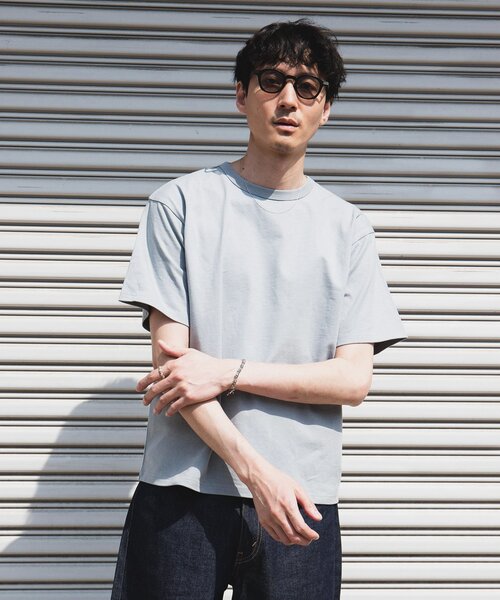 JOURNAL STANDARD（ジャーナルスタンダード）の「US コットン 14S 汗染み 防止 無地Tシャツ（Tシャツ/カットソー・メンズ・ホワイト/ライトグレー/サックスブルー/オレンジ/ホワイト系その他/ブラック系その他・SMALL/MEDIUM/LARGE/X-LARGE）」の17枚目の写真
