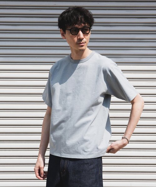 JOURNAL STANDARD（ジャーナルスタンダード）の「US コットン 14S 汗染み 防止 無地Tシャツ（Tシャツ/カットソー・メンズ・ホワイト/ライトグレー/サックスブルー/オレンジ/ホワイト系その他/ブラック系その他・SMALL/MEDIUM/LARGE/X-LARGE）」の19枚目の写真
