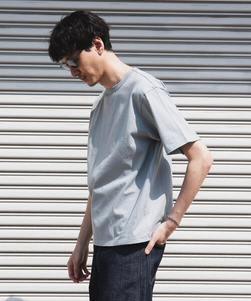 JOURNAL STANDARD（ジャーナルスタンダード）の「US コットン 14S 汗染み 防止 無地Tシャツ（Tシャツ/カットソー・メンズ・ホワイト/ライトグレー/サックスブルー/オレンジ/ホワイト系その他/ブラック系その他・SMALL/MEDIUM/LARGE/X-LARGE）」の20枚目の写真